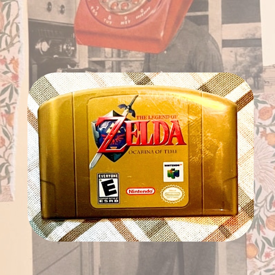 Nintendo Zelda Ocarina Of Time Gold Cartridge Enamel Pin